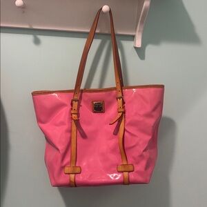 Dooney &  Bourke Patent pink leather tote